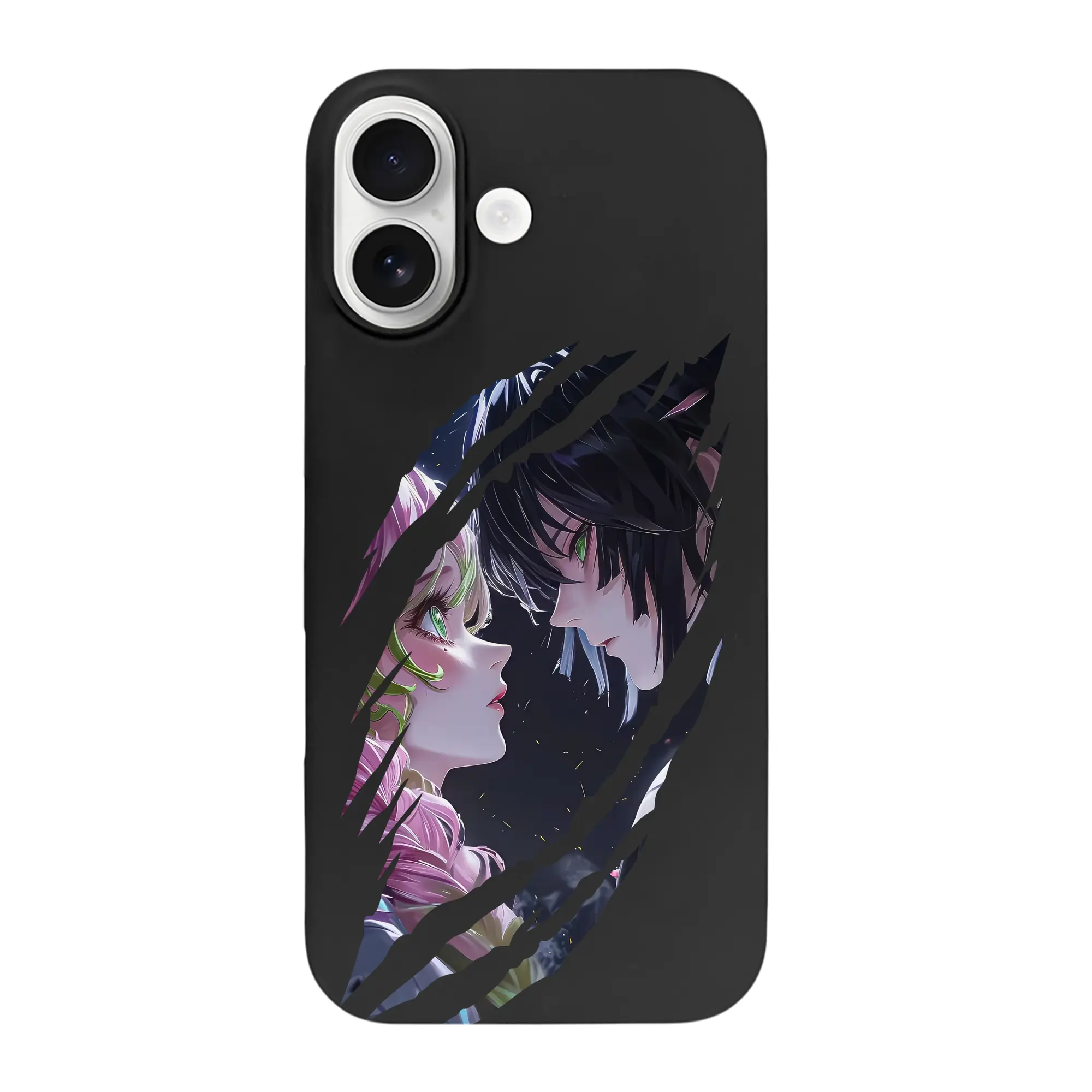 鬼滅の刃 グッズ,甘露寺 蜜璃 - iPhone 17 シリーズ シリコンケース 薄型 耐衝撃 指紋防止 ソフトタッチカバー 精密フィット 傷防止 保護ケース iPhone 17/17 Air/17 Pro/17 Pro Max 対応